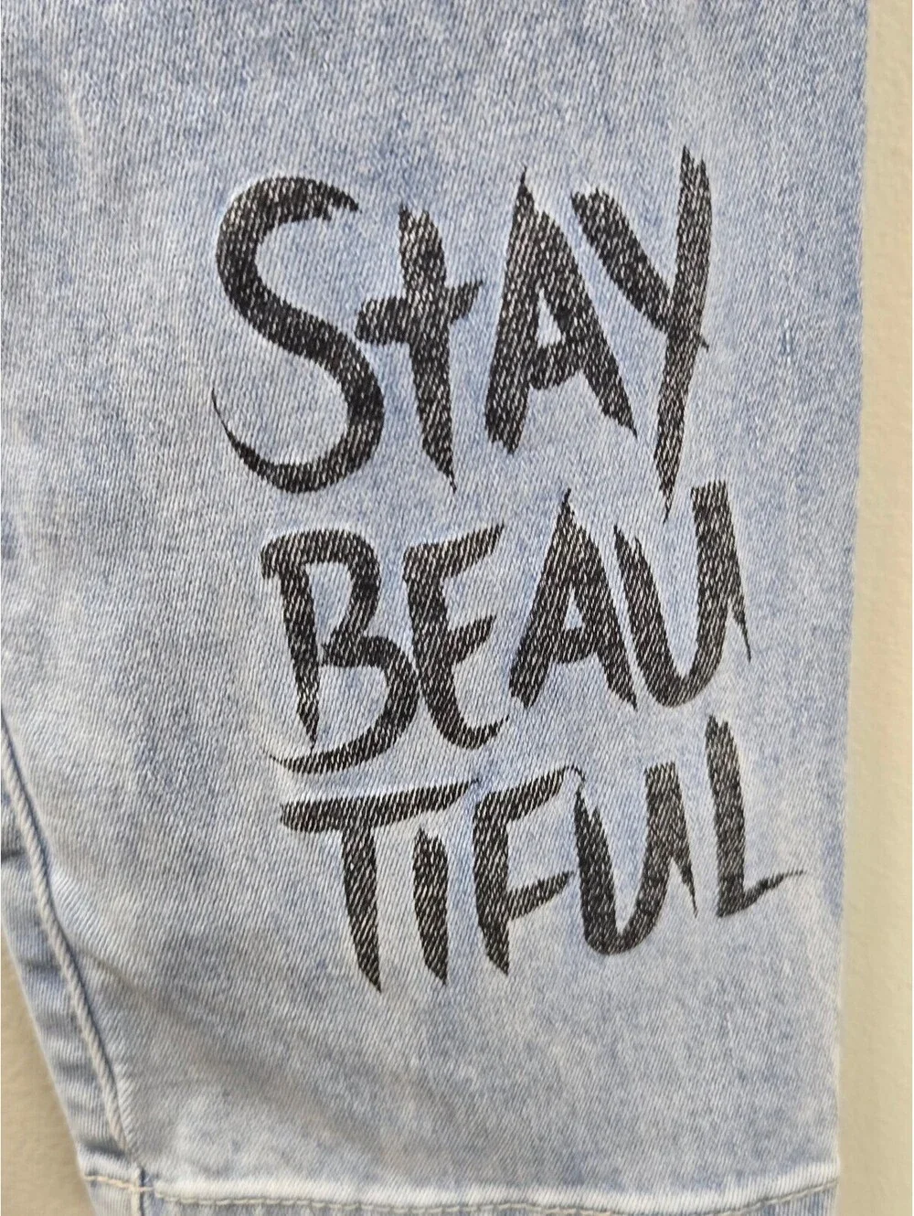 Gemma Rae Two-Tone Distressed Denim Jeans Size 7